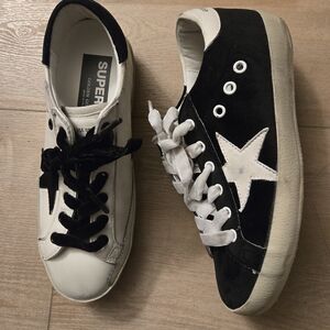 Golden Goose White and Black Women's Sneakers NEW 36